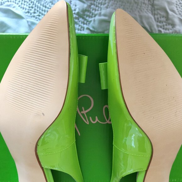 Lilly Pulitzer Kat Kitten Slingback Heels - Picture 9 of 11